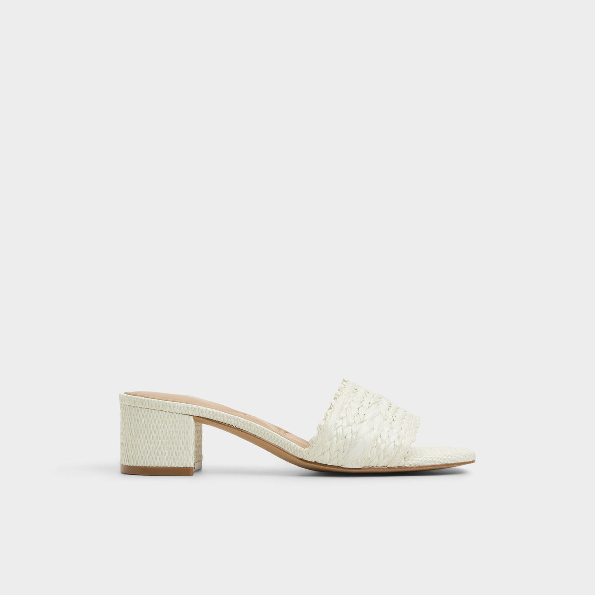 Claudina White/Bone Women's Block heels - Heeled mule, Block heel | Aldo