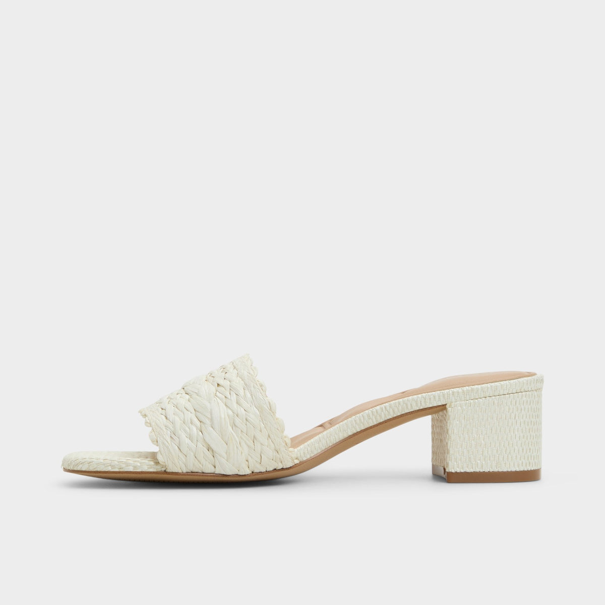 Claudina White/Bone Women's Block heels - Heeled mule, Block heel | Aldo
