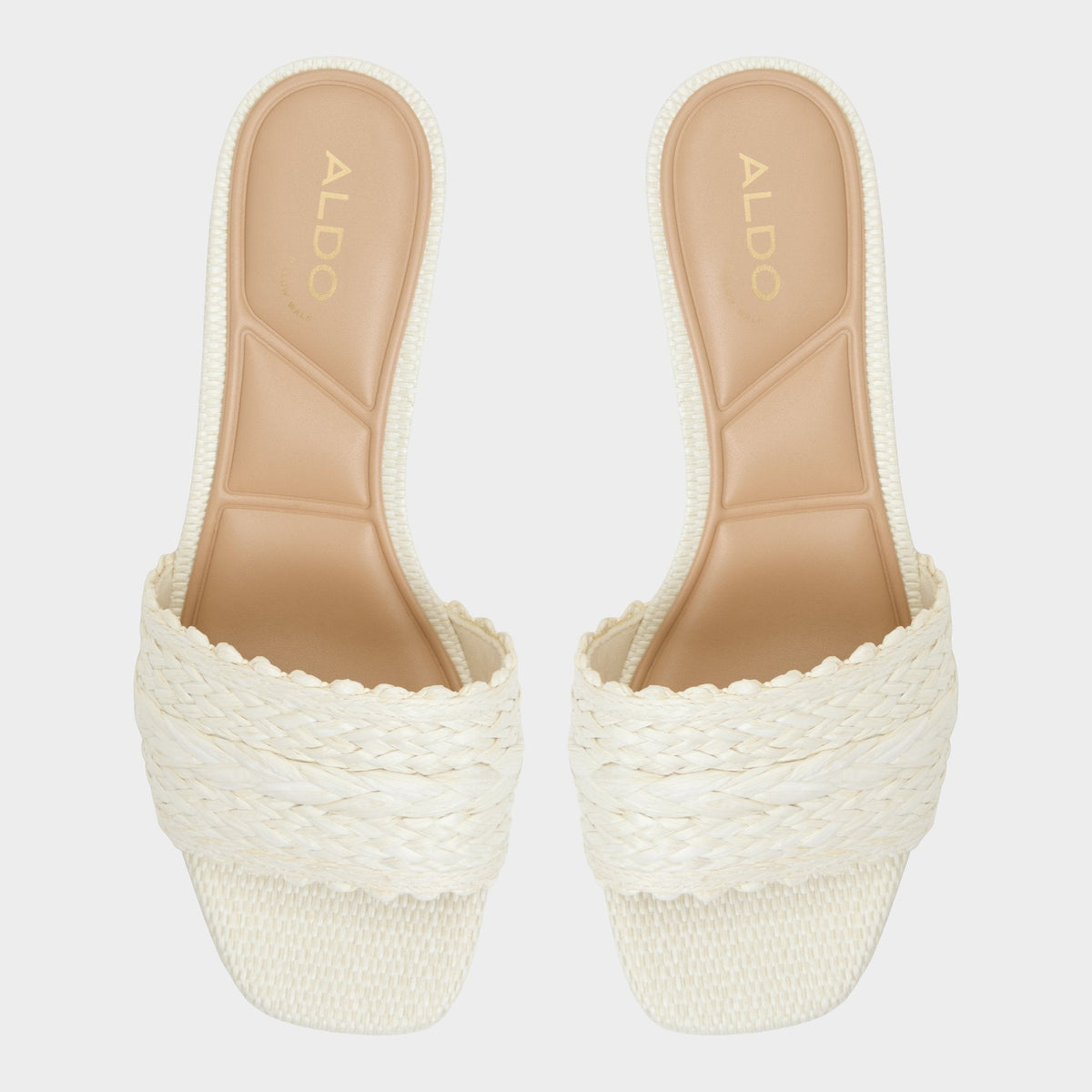 Claudina White/Bone Women's Block heels - Heeled mule, Block heel | Aldo
