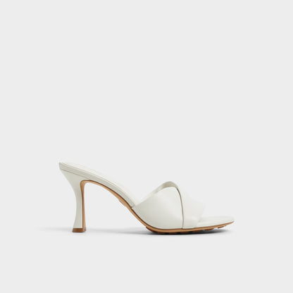 Lyhanna White/Bone Women's Heeled mules - Heeled mule, Stiletto heel | Aldo