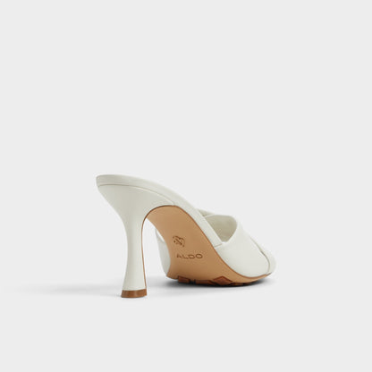Lyhanna White/Bone Women's Heeled mules - Heeled mule, Stiletto heel | Aldo