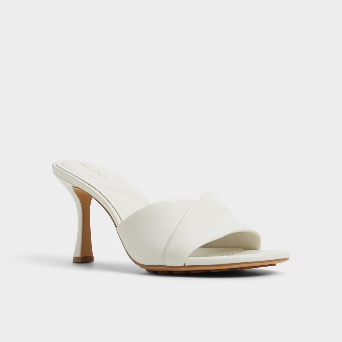 Lyhanna White/Bone Women's Heeled mules - Heeled mule, Stiletto heel | Aldo
