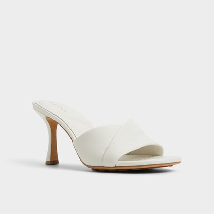 Lyhanna White/Bone Women's Heeled mules - Heeled mule, Stiletto heel | Aldo