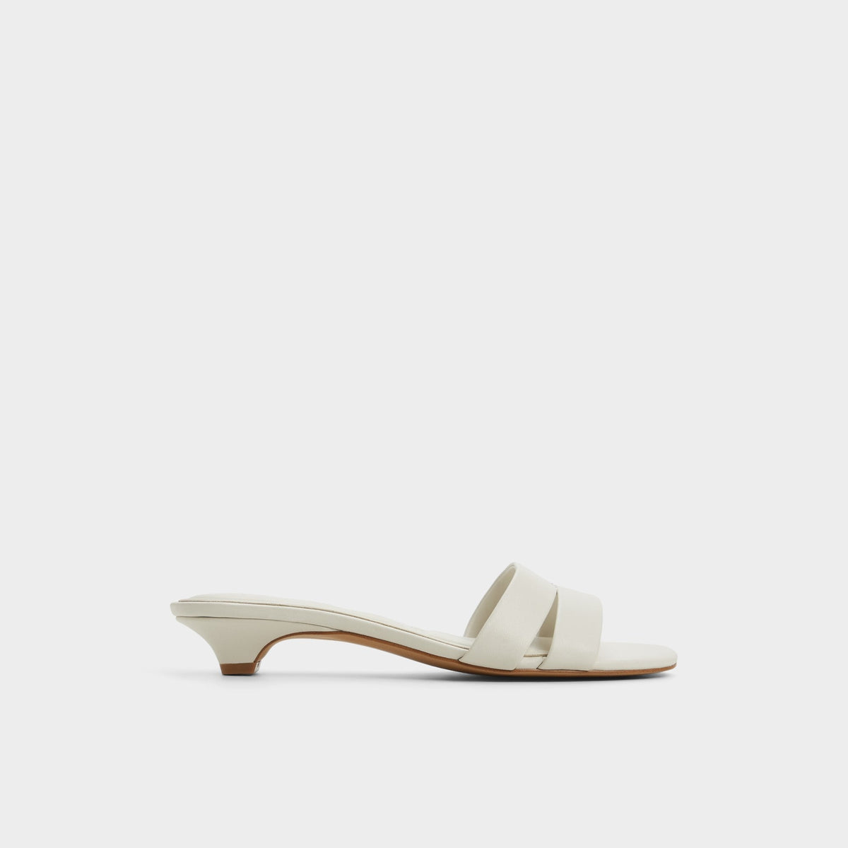 Scarletta White/Bone Women's Mule slides - Heeled mule, Kitten heel | Aldo