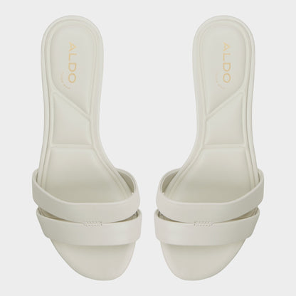 Scarletta White/Bone Women's Mule slides - Heeled mule, Kitten heel | Aldo