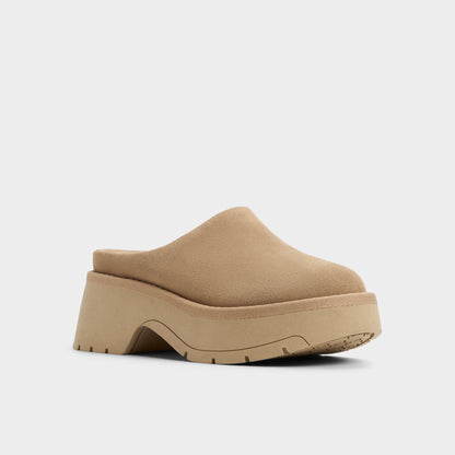 Academia Beige Women's Cold Weather Shoes - Heeled mule, Lug sole | Aldo