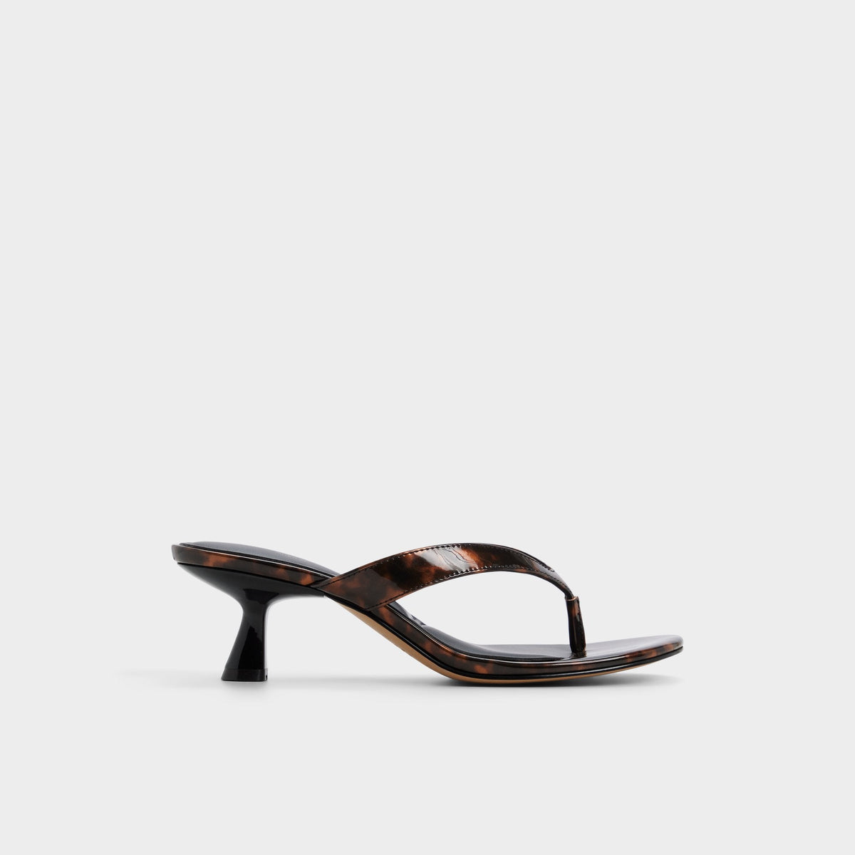 Jump in Open Brown - Heeled flip flop, Kitten heel | Aldo