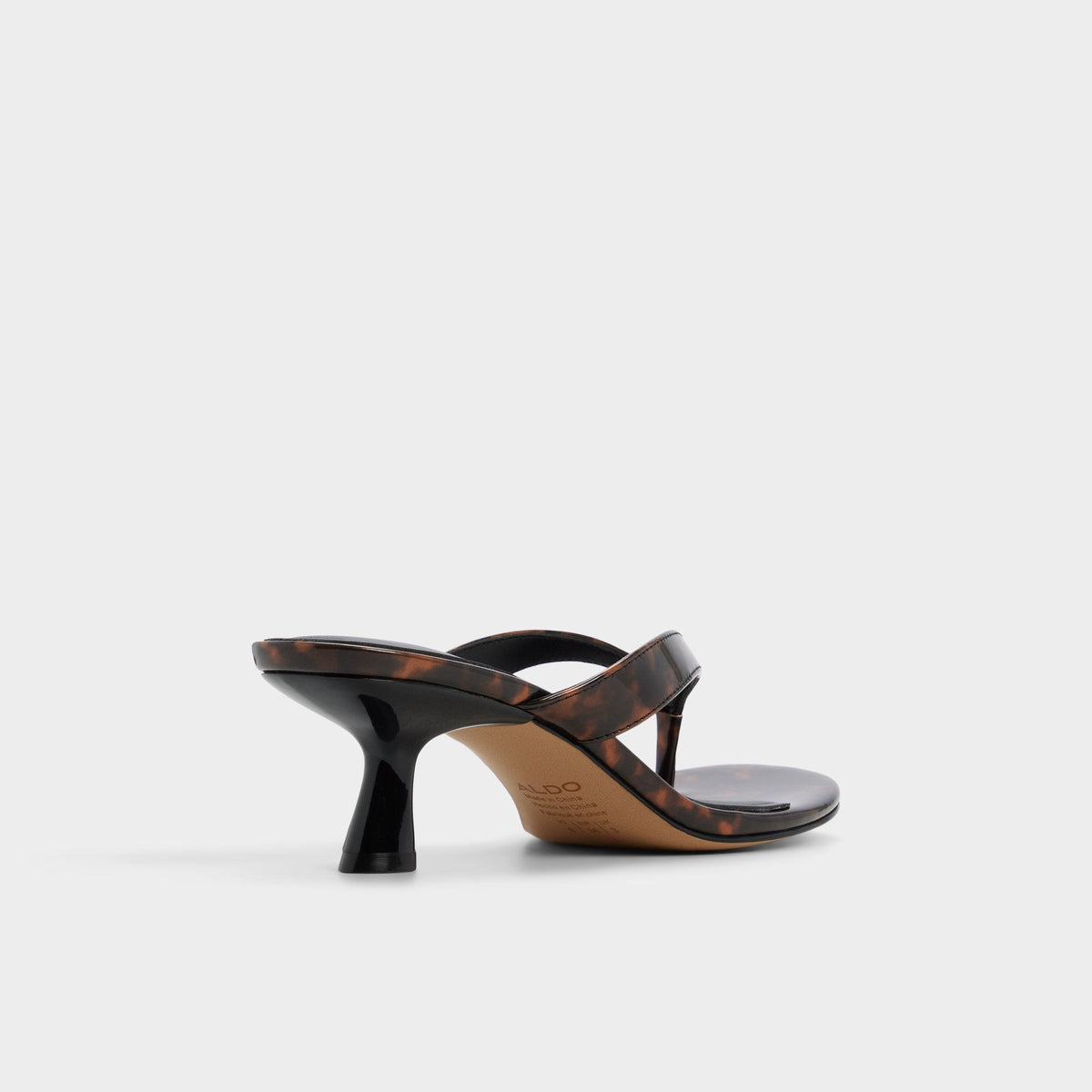 Jump in Open Brown - Heeled flip flop, Kitten heel | Aldo