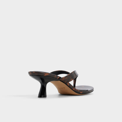 Jump in Open Brown - Heeled flip flop, Kitten heel | Aldo
