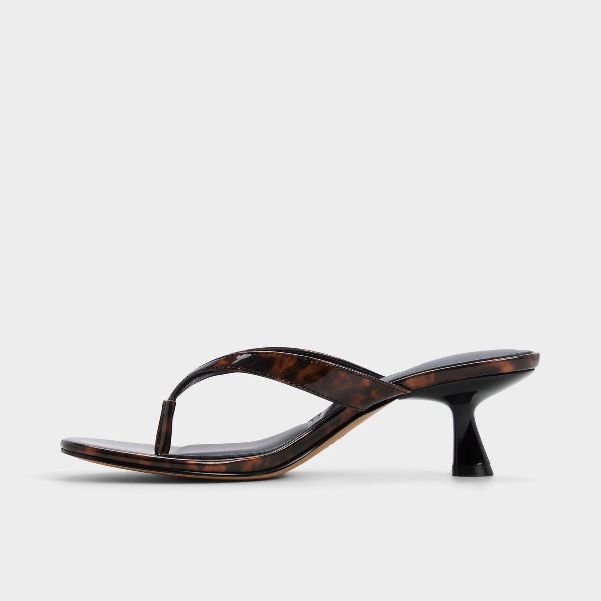 Jump in Open Brown - Heeled flip flop, Kitten heel | Aldo