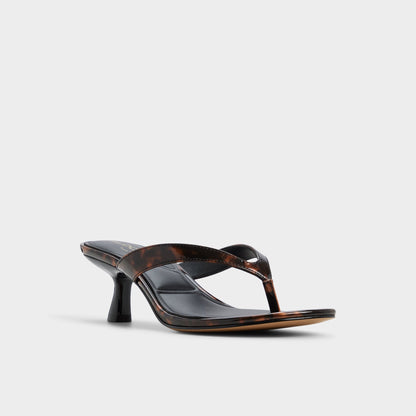 Jump in Open Brown - Heeled flip flop, Kitten heel | Aldo