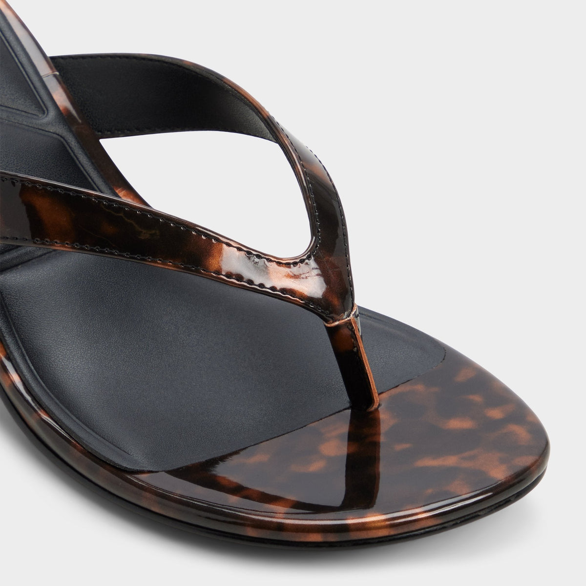 Jump in Open Brown - Heeled flip flop, Kitten heel | Aldo