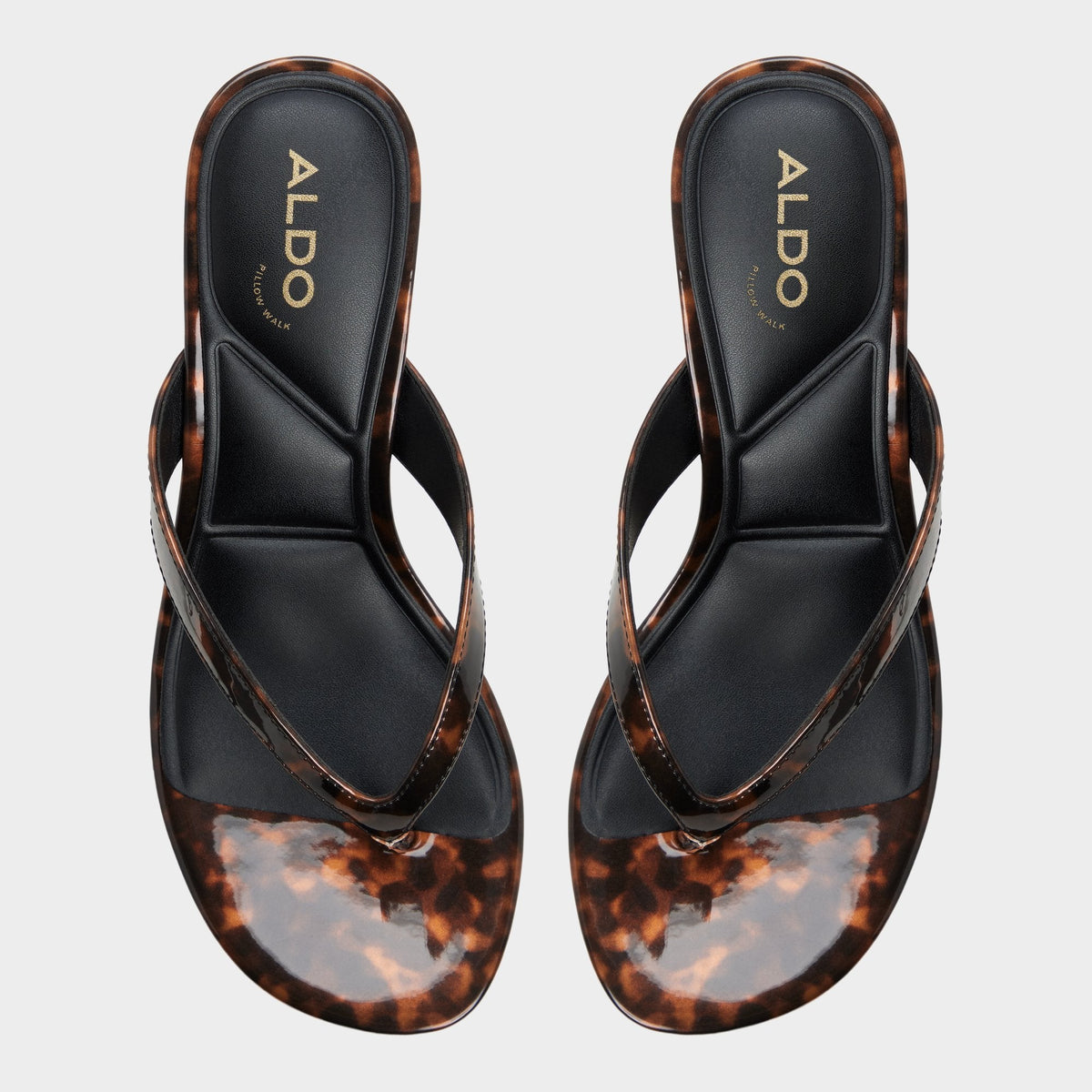Jump in Open Brown - Heeled flip flop, Kitten heel | Aldo