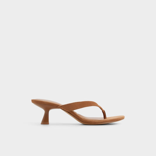 Jump in Medium Brown - Heeled flip flop, Kitten heel | Aldo