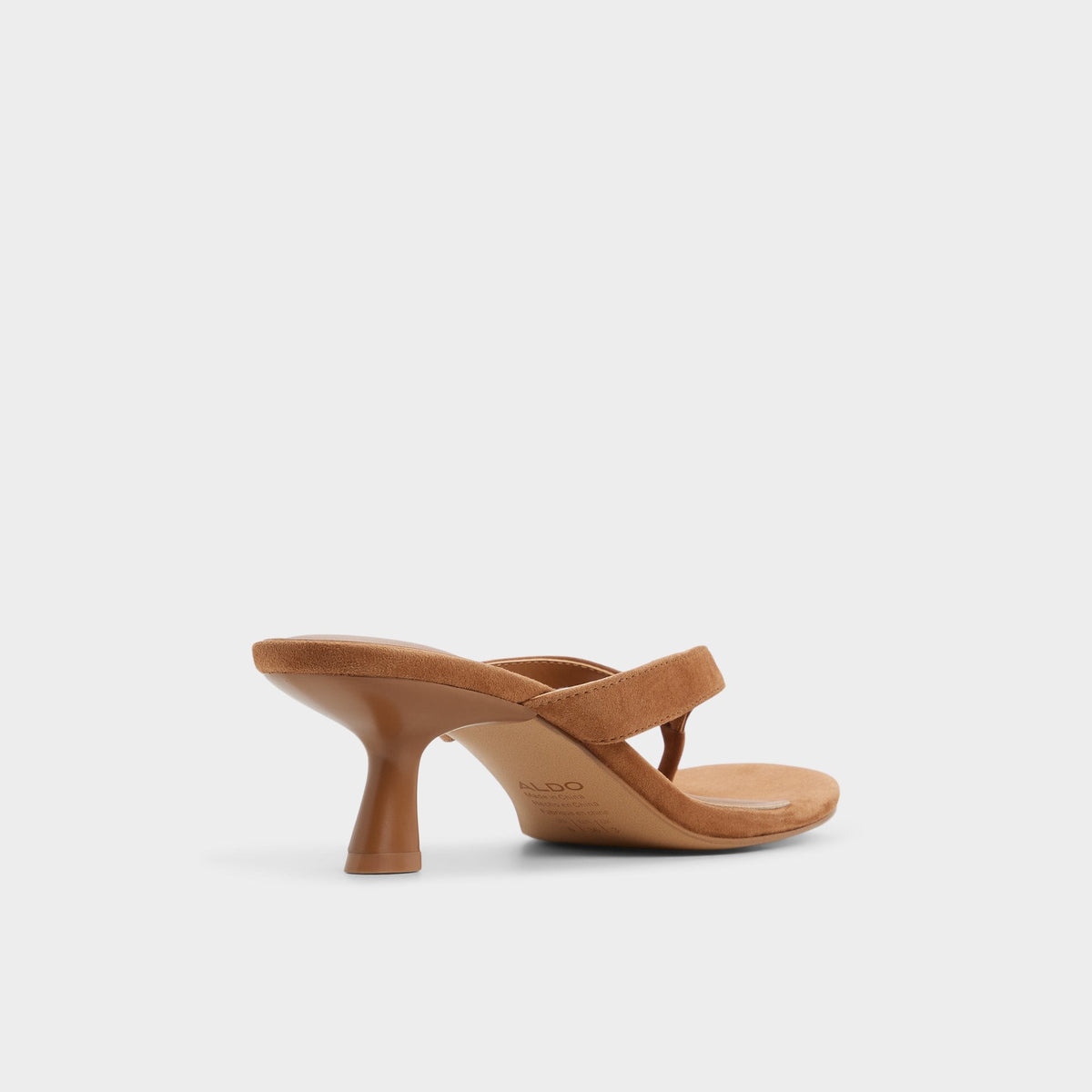 Jump in Medium Brown - Heeled flip flop, Kitten heel | Aldo