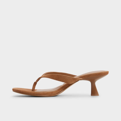 Jump in Medium Brown - Heeled flip flop, Kitten heel | Aldo