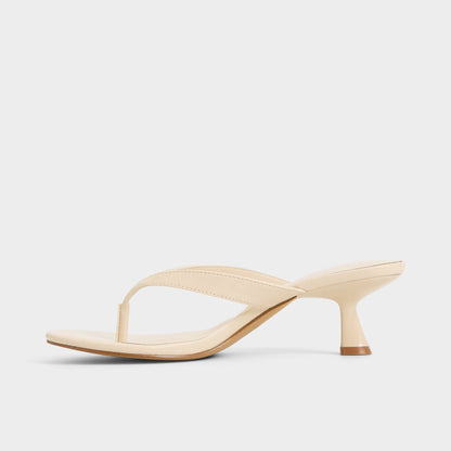 Jump in Cream - Heeled flip flop, Kitten heel | Aldo