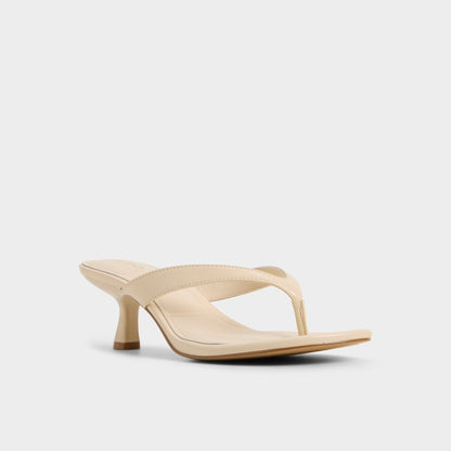Jump in Cream - Heeled flip flop, Kitten heel | Aldo
