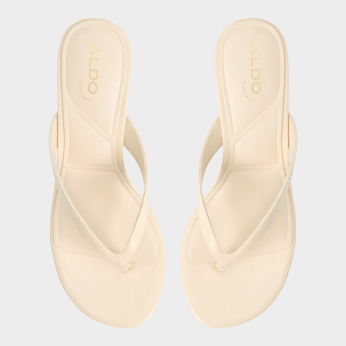Jump in Cream - Heeled flip flop, Kitten heel | Aldo