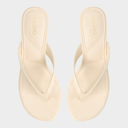 Jump in Cream - Heeled flip flop, Kitten heel | Aldo