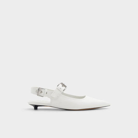 Kellya White Women's Slingbacks - Sling back high heel, Kitten heel | Aldo