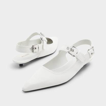 Kellya White Women's Slingbacks - Sling back high heel, Kitten heel | Aldo