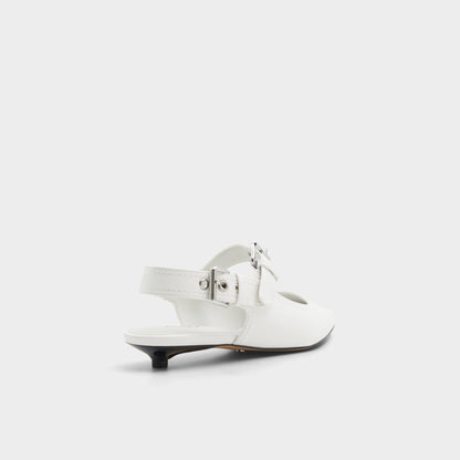 Kellya White Women's Slingbacks - Sling back high heel, Kitten heel | Aldo