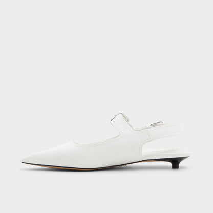 Kellya White Women's Slingbacks - Sling back high heel, Kitten heel | Aldo