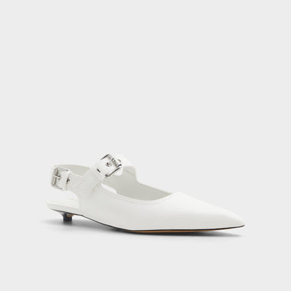Kellya White Women's Slingbacks - Sling back high heel, Kitten heel | Aldo