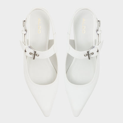 Kellya White Women's Slingbacks - Sling back high heel, Kitten heel | Aldo