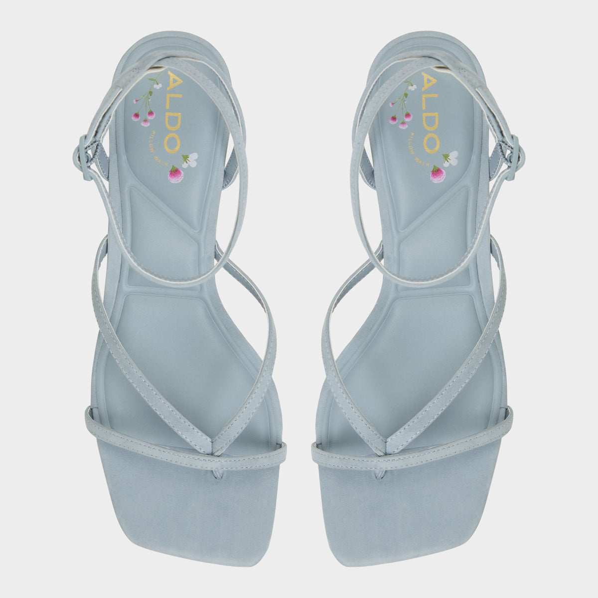 Soffie Other Blue Women's Strappy sandals - Strappy heeled sandal, Kitten heel | Aldo