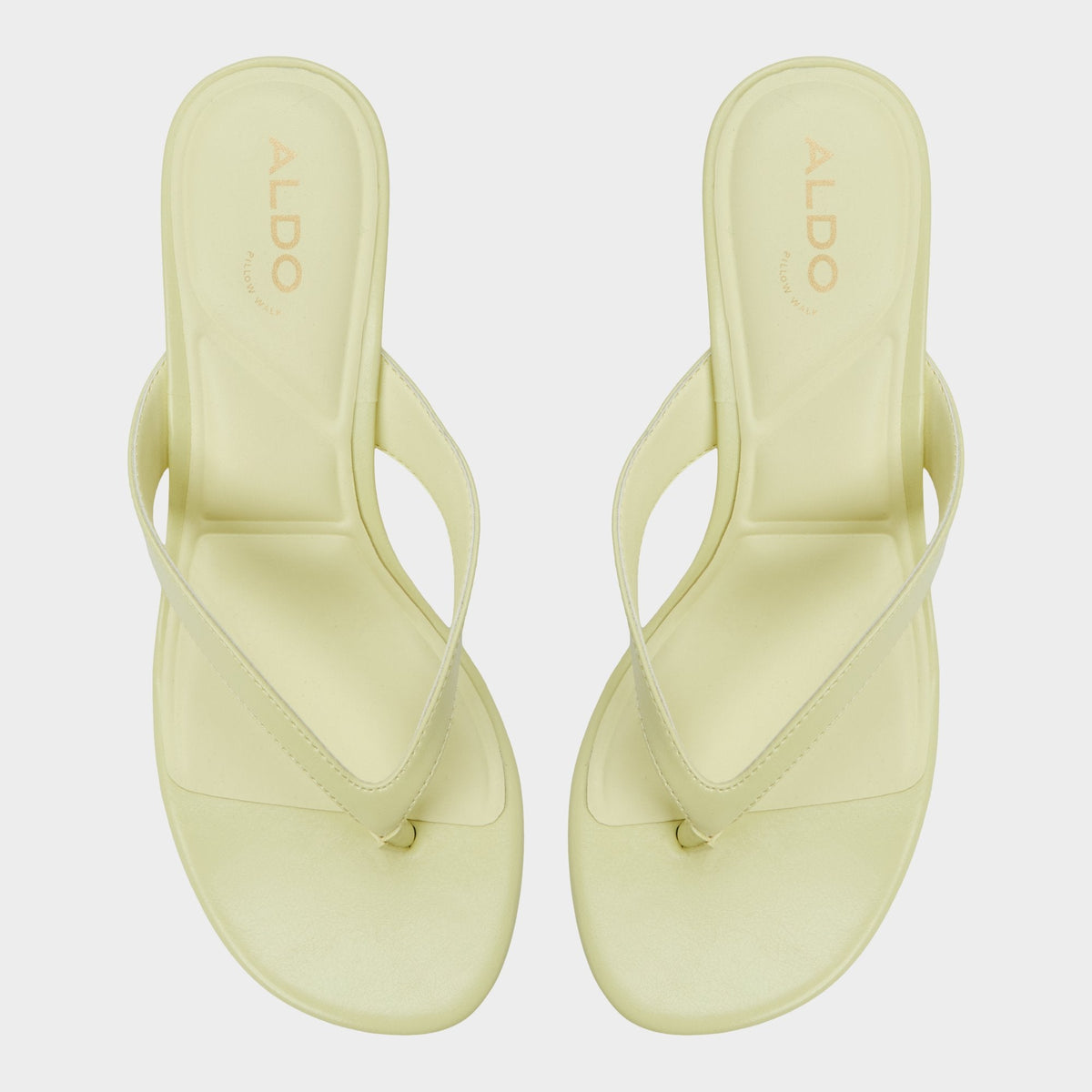 Jump Other Yellow Women's Strappy sandals - Heeled flip flop, Kitten heel | Aldo