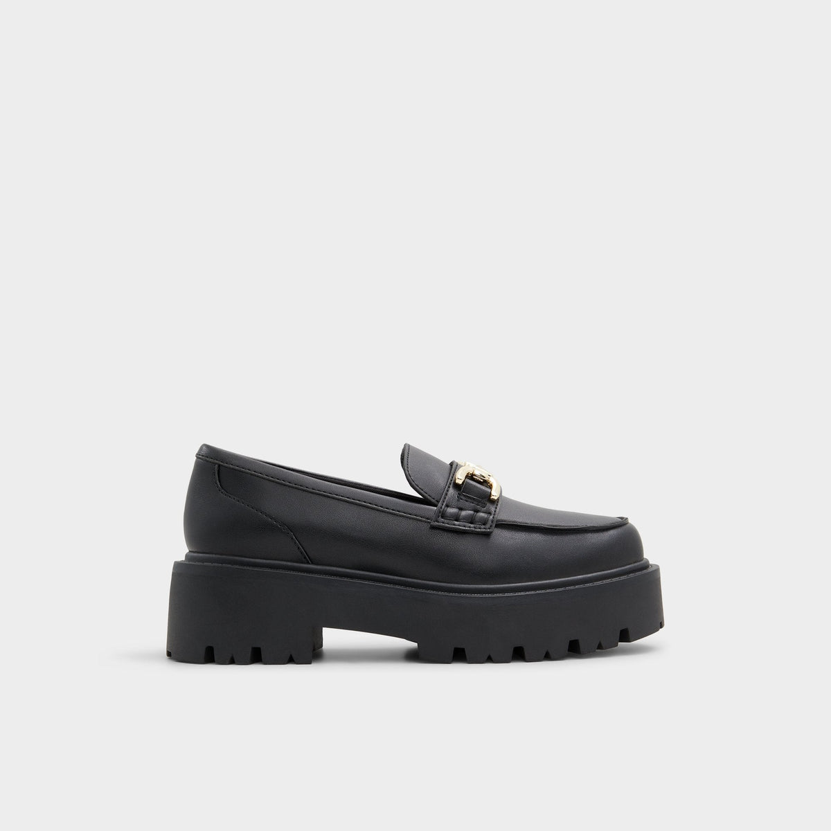 Oneameth Black Synthetic Smooth Women's Loafers & Oxfords - Loafer, Lug sole | Aldo