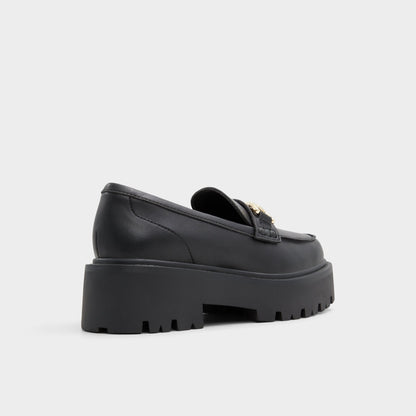 Oneameth Black Synthetic Smooth Women's Loafers & Oxfords - Loafer, Lug sole | Aldo