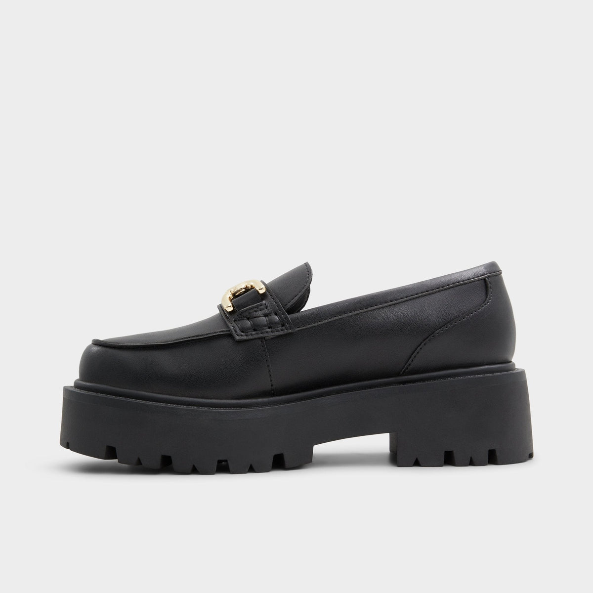 Oneameth Black Synthetic Smooth Women's Loafers & Oxfords - Loafer, Lug sole | Aldo