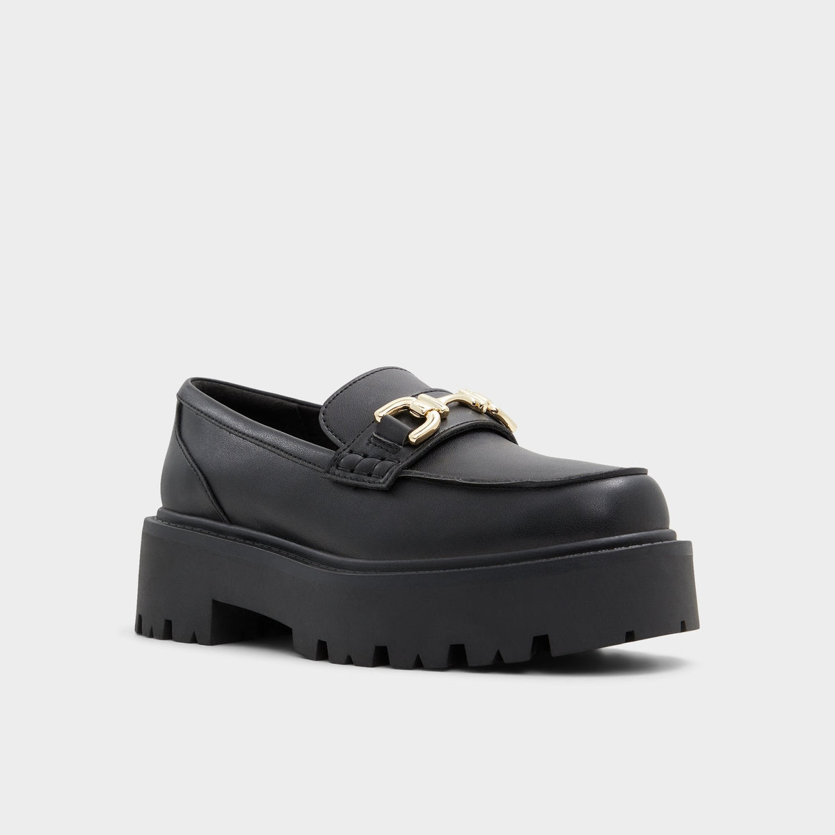 Oneameth Black Synthetic Smooth Women's Loafers & Oxfords - Loafer, Lug sole | Aldo