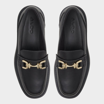 Oneameth Black Synthetic Smooth Women's Loafers & Oxfords - Loafer, Lug sole | Aldo