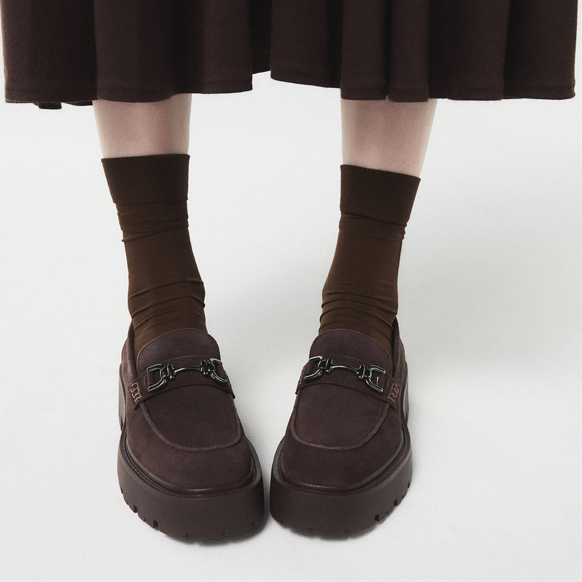 Oneameth in Dark Brown - Loafer, Lug sole | Aldo