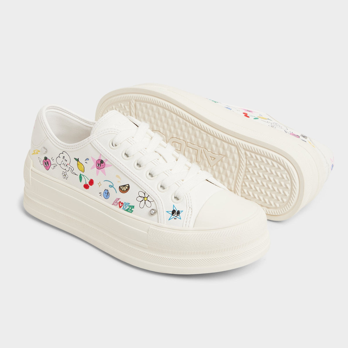 Rayes White/Multi Women's Low top sneakers - Sneaker, Platform | Aldo