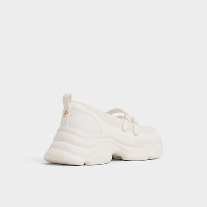 Aethera White Women's Platform and wedge sneakers - Mary Jane Sneakers, Jogger sole | Aldo