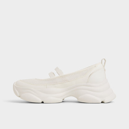 Aethera White Women's Platform and wedge sneakers - Mary Jane Sneakers, Jogger sole | Aldo