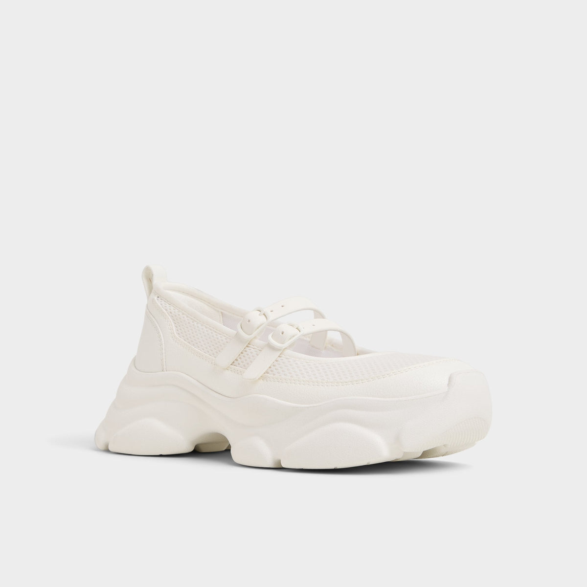 Aethera White Women's Platform and wedge sneakers - Mary Jane Sneakers, Jogger sole | Aldo