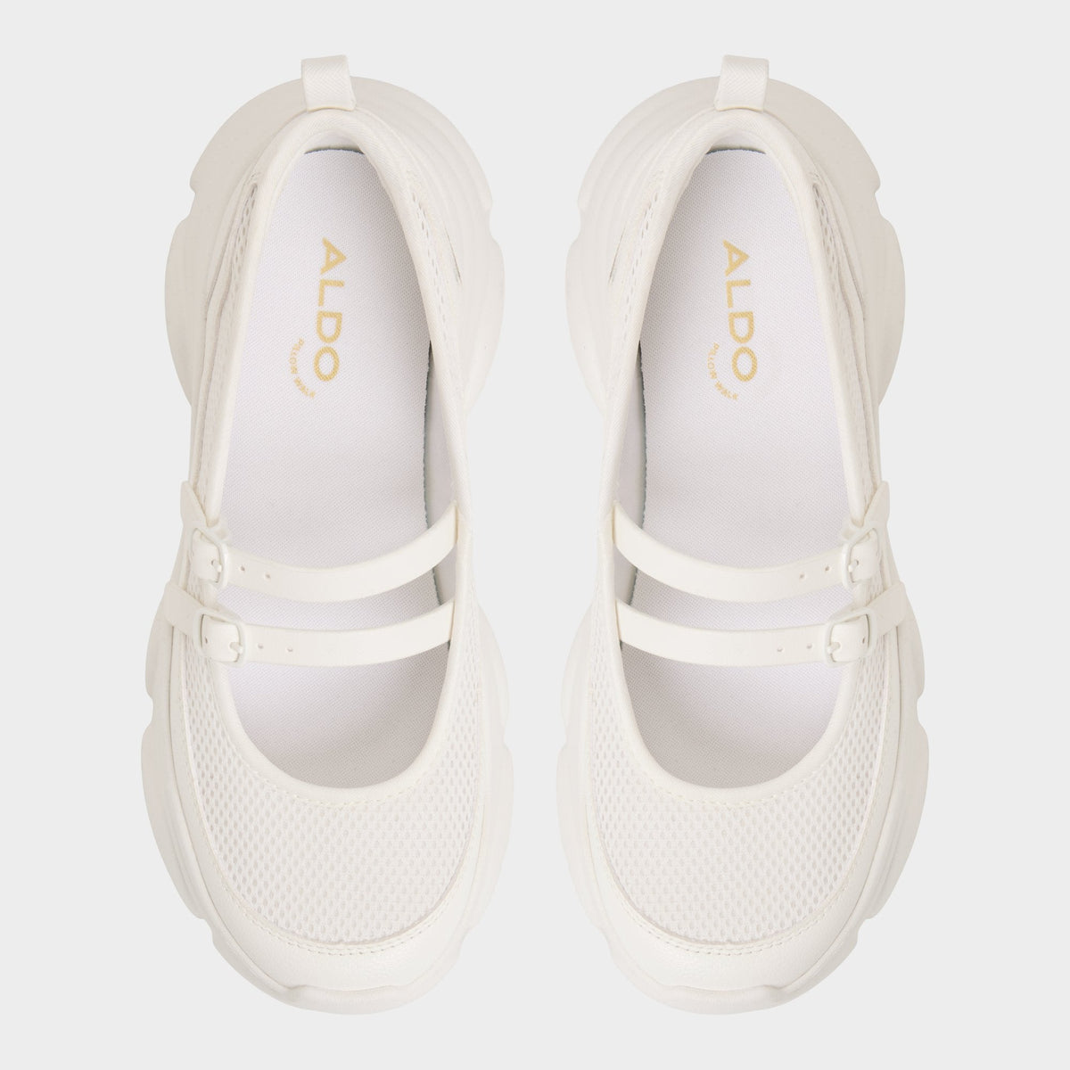 Aethera White Women's Platform and wedge sneakers - Mary Jane Sneakers, Jogger sole | Aldo