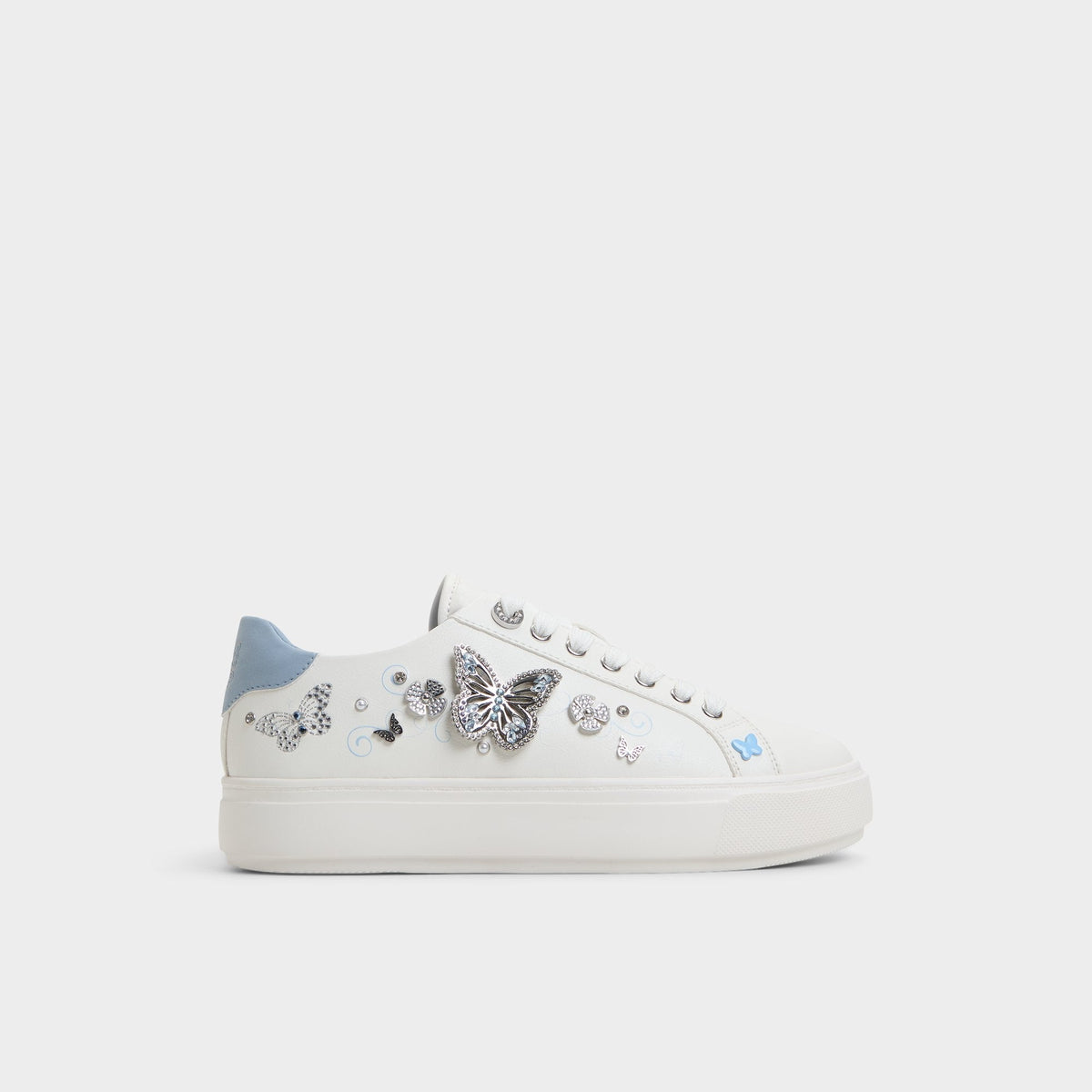 Saxony White/Multi Women's Platform and wedge sneakers - Low top sneaker | Aldo
