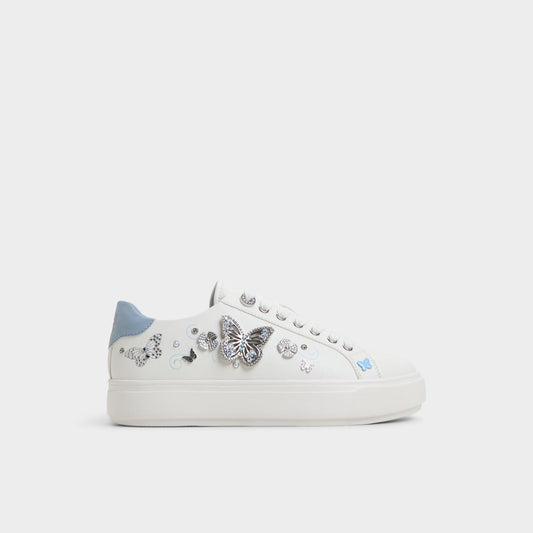 Saxony White/Multi Women's Platform and wedge sneakers - Low top sneaker | Aldo