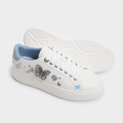 Saxony White/Multi Women's Platform and wedge sneakers - Low top sneaker | Aldo