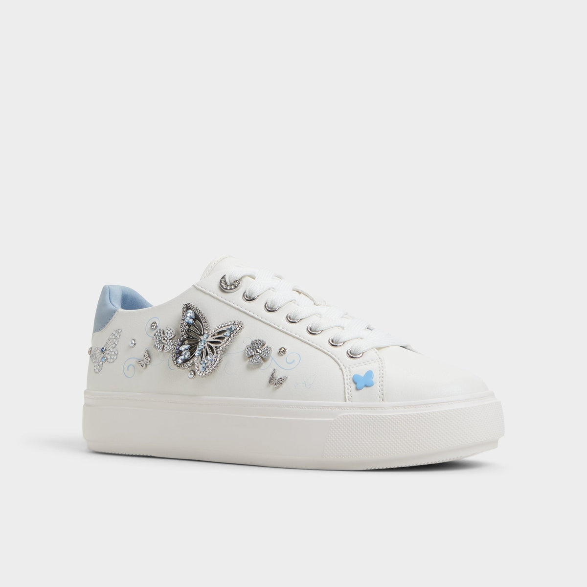Saxony White/Multi Women's Platform and wedge sneakers - Low top sneaker | Aldo