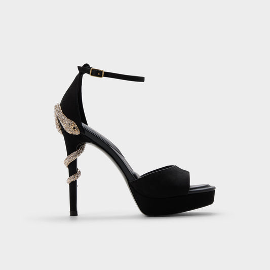 Medusa in Other Black 14266744 - Strappy heeled sandal, Platform | Aldo