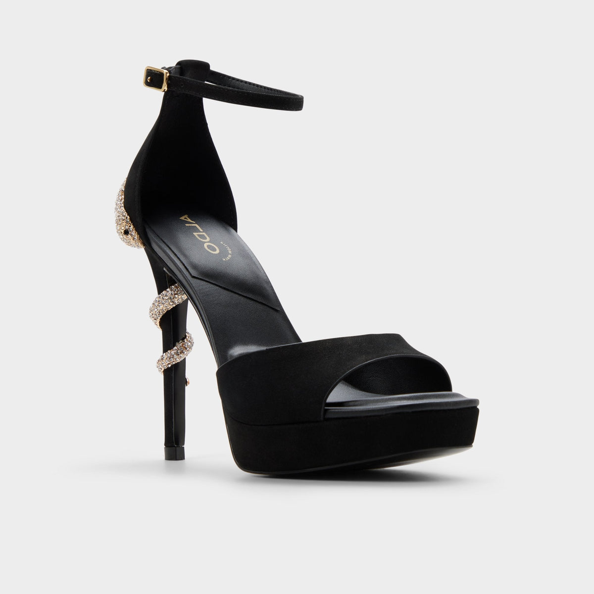 Medusa in Other Black 14266744 - Strappy heeled sandal, Platform | Aldo
