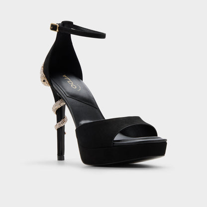 Medusa in Other Black 14266744 - Strappy heeled sandal, Platform | Aldo